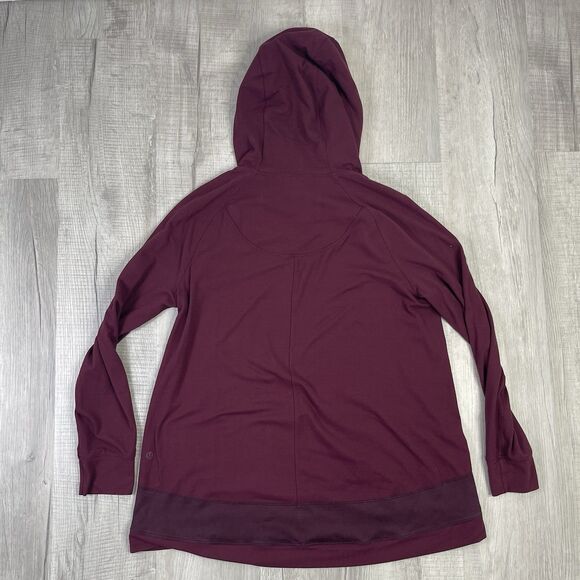 Lululemon Starting Place Hoodie Women's Size 8 Medium Garnet Rulu Yoga Q - Picture 10 of 11